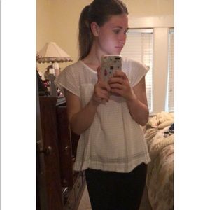 Universal Thread Short Sleeve White babydoll top